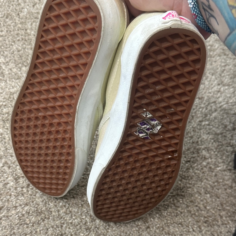 Vans UV activated Glitter Slip-On Shoes Women’s Size 8 men’s 6.5 - Picture 6 of 8